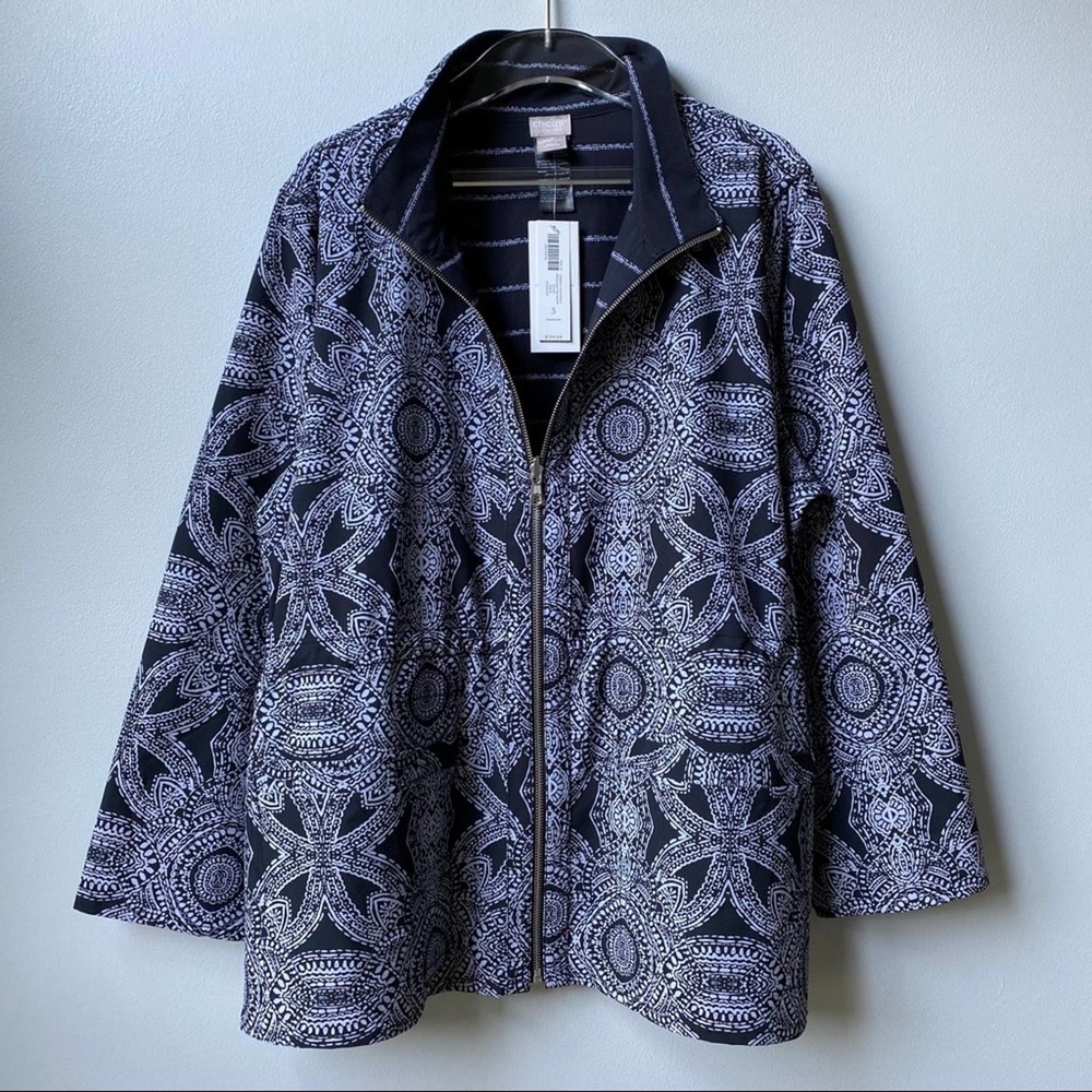 NEW Chico’s UPF Neema Reversible Medallion Jacket